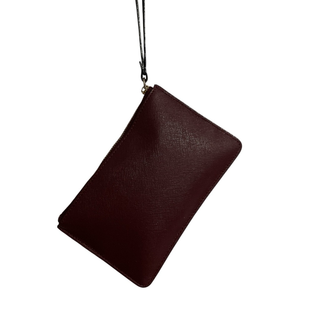 Kate Spade Maroon Wristlet with Gold Accents excellent condition no callouts - Picture 3 of 6